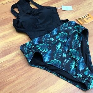 Cupshe Women One Piece Swimsuit Leaf Print Medium